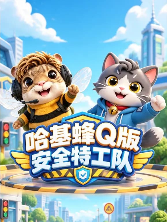 哈基蜂Q版安全特工队